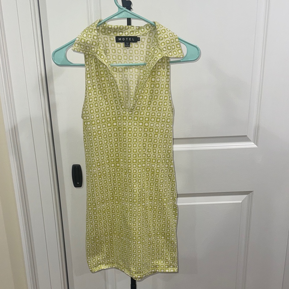 Motel Rocks  Yellow Patterned Dress